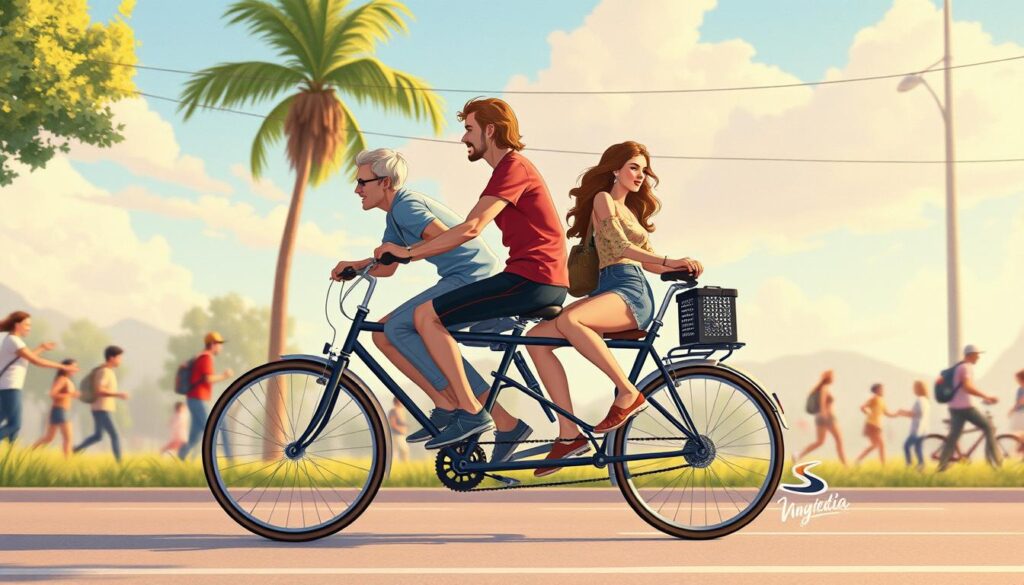 Gambar Tandem dengan pengguna berinteraksi