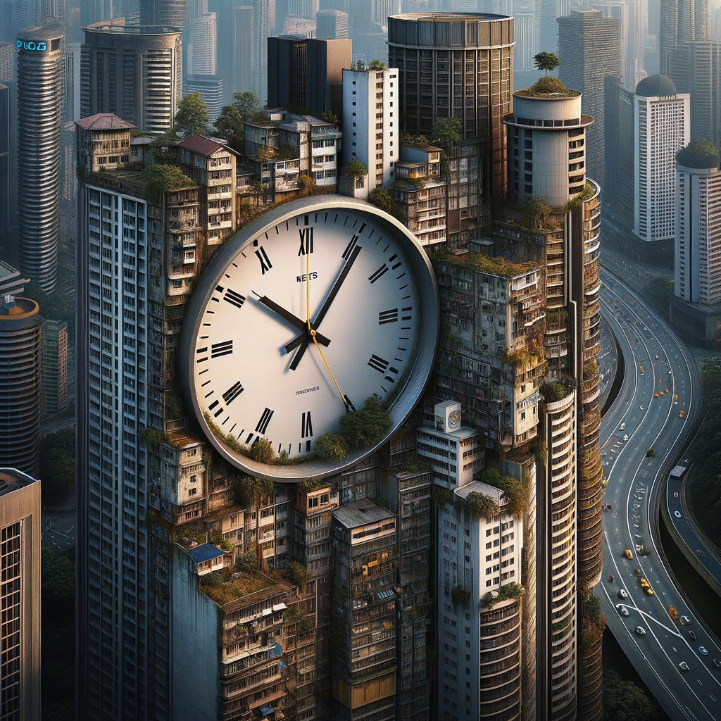 Close-up view of Kuala Lumpur Wall Clock setting guide with clear details in realistic style and natural lighting.