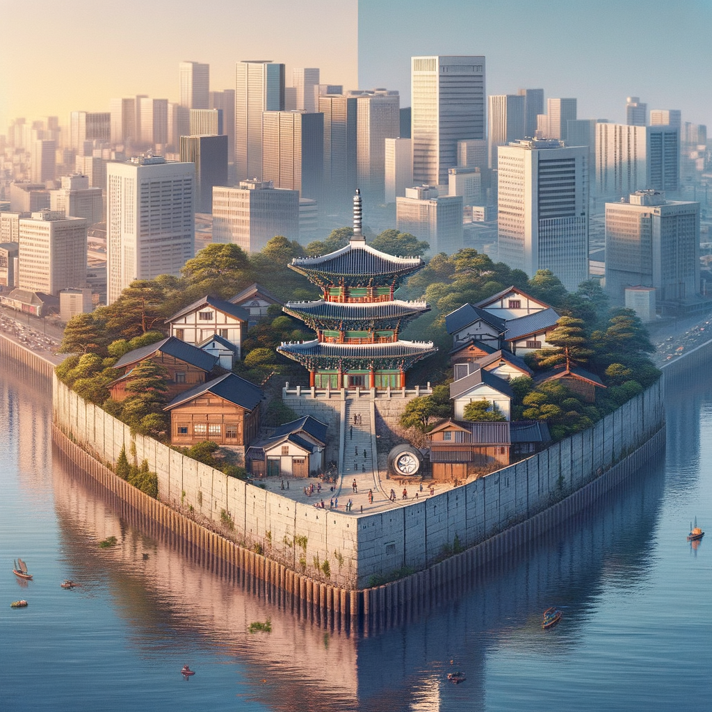 Foto close-up Perbedaan Waktu antara Seoul Jakarta: detail jernih, pencahayaan alami, fotorealistis