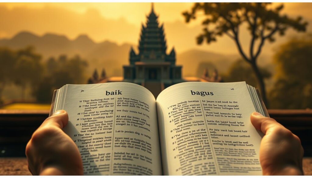 Perbedaan Arti Kata Serupa: Misalnya “baik” vs “bagus”